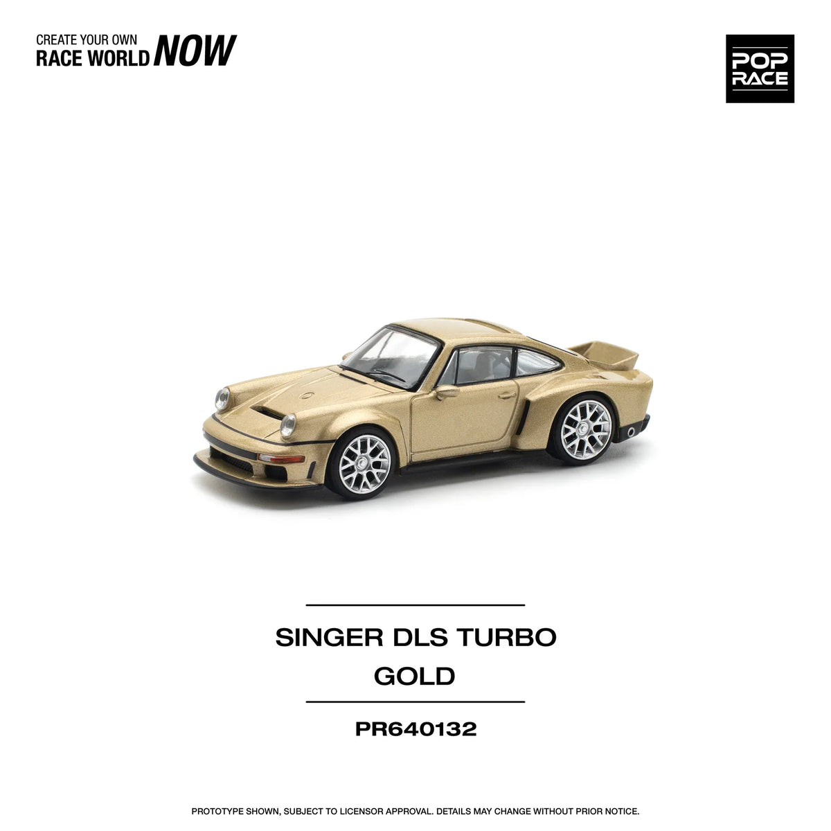 Pop Race - Porsche Singer DLS Turbo Gold - Échelle 1/64 PR64-132