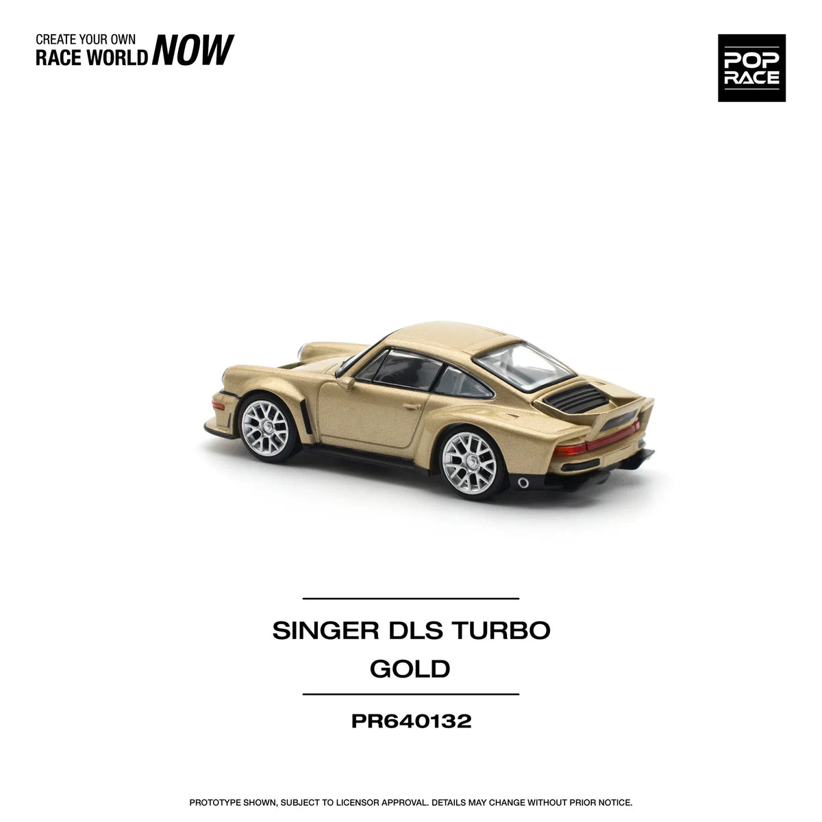 Pop Race - Porsche Singer DLS Turbo Gold - Échelle 1/64 PR64-132