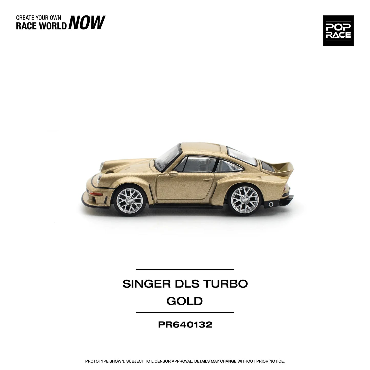 Pop Race - Porsche Singer DLS Turbo Gold - Échelle 1/64 PR64-132