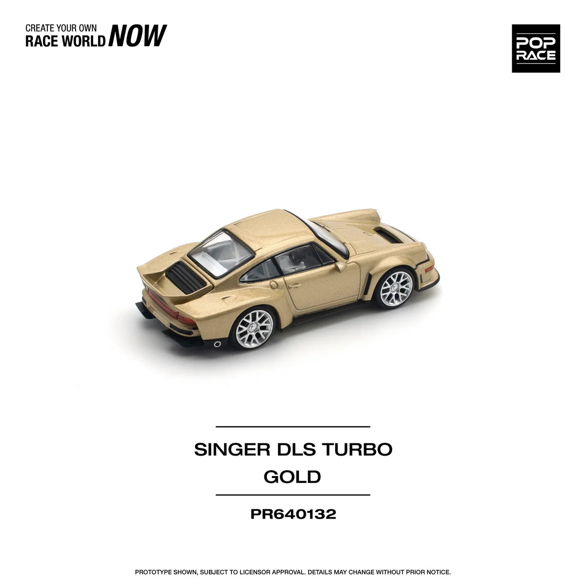 Pop Race - Porsche Singer DLS Turbo Gold - Échelle 1/64 PR64-132