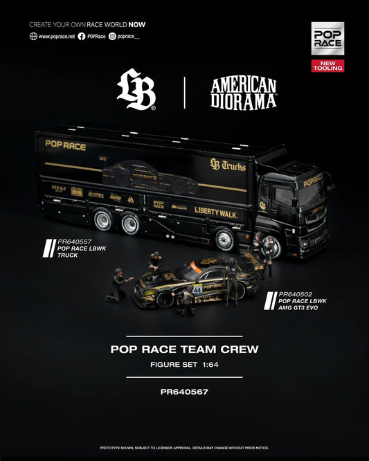 [PRE-ORDER] Pop Race - Set LBWK Truck / AMG GT3 EVO / Crew - Scala 1/64