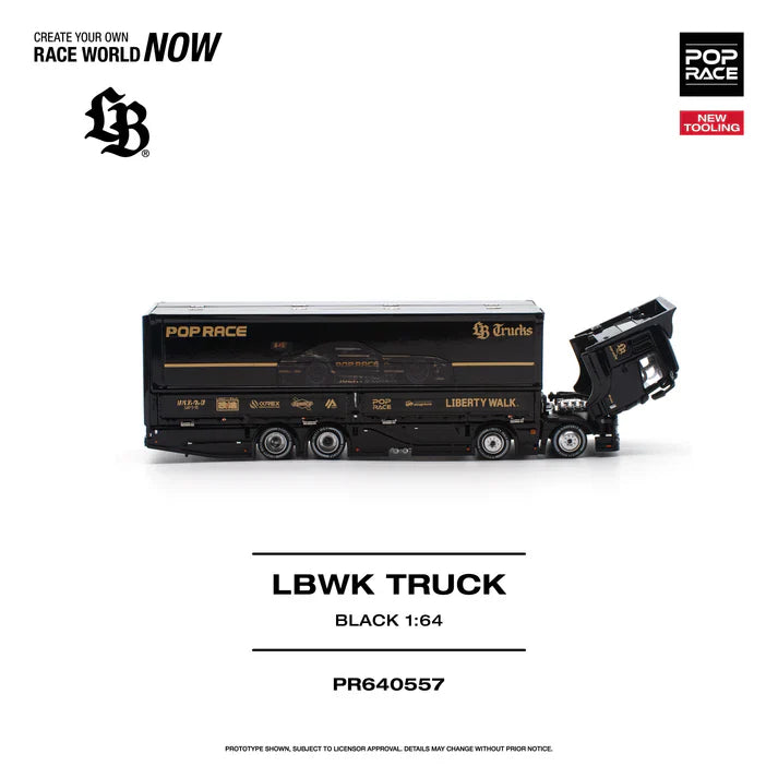[PRE-ORDER] Pop Race - Set LBWK Truck / AMG GT3 EVO / Crew - 1/64 Scale
