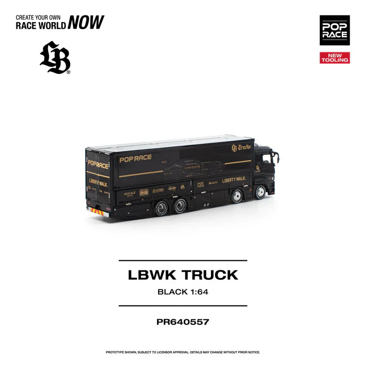 [PRE-ORDER] Pop Race - Set LBWK Truck / AMG GT3 EVO / Crew - 1/64 Scale