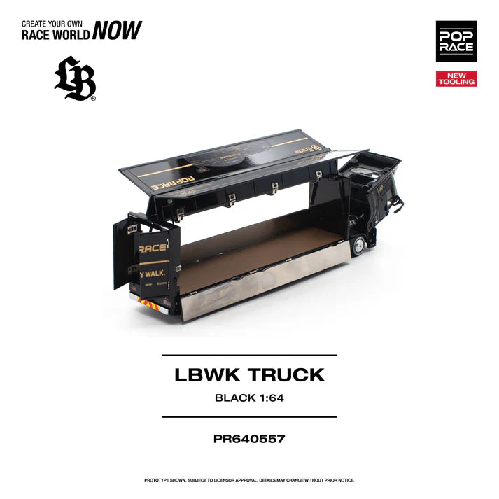 [PRE-ORDER] Pop Race - Set LBWK Truck / AMG GT3 EVO / Crew - 1/64 Scale
