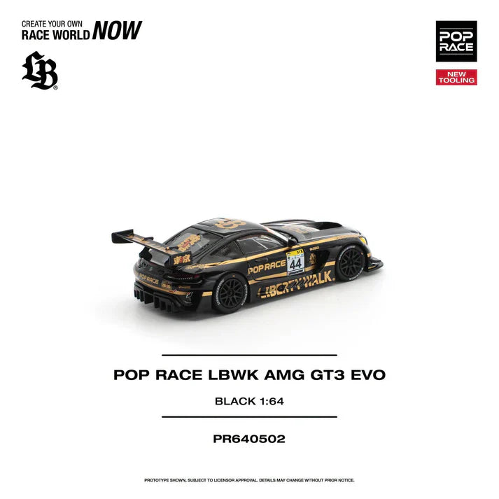 [PRE-ORDER] Pop Race - Set LBWK Truck / AMG GT3 EVO / Crew - 1/64 Scale