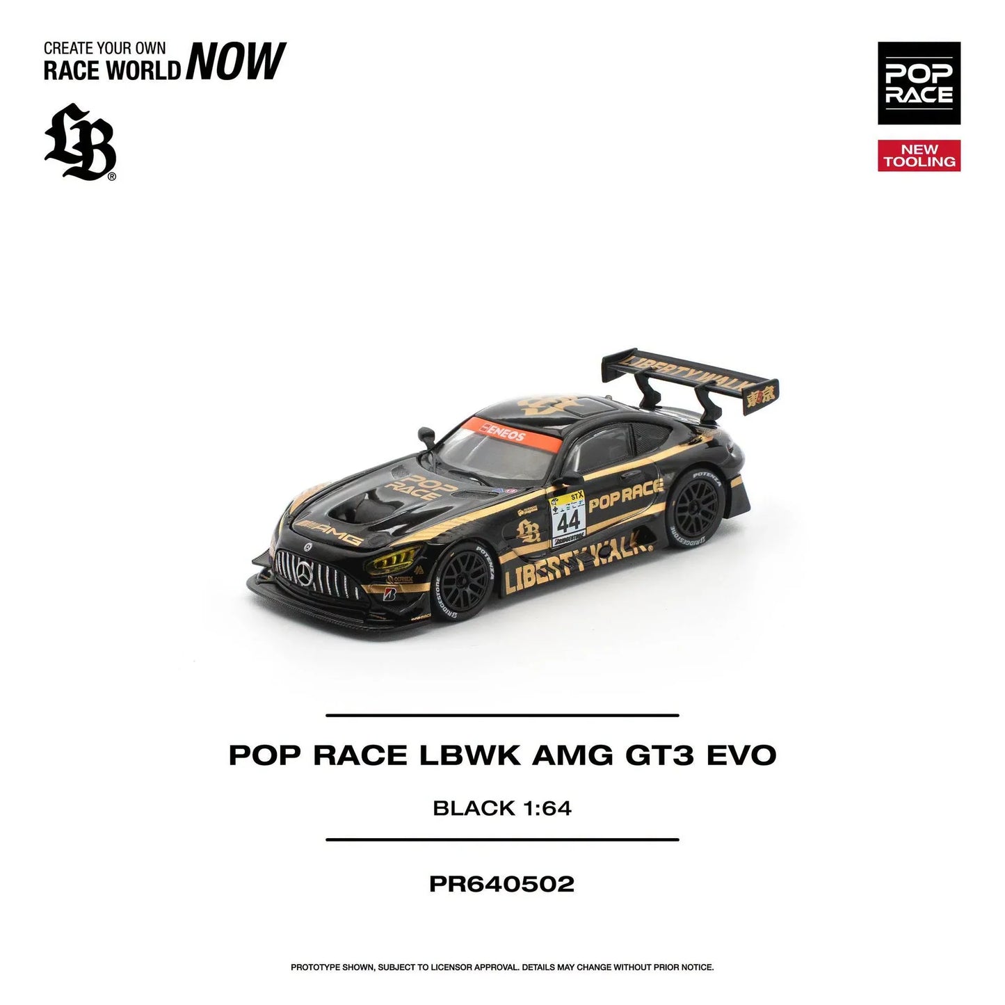 [PRE-ORDER] Pop Race - Set LBWK Truck / AMG GT3 EVO / Crew - 1/64 Scale