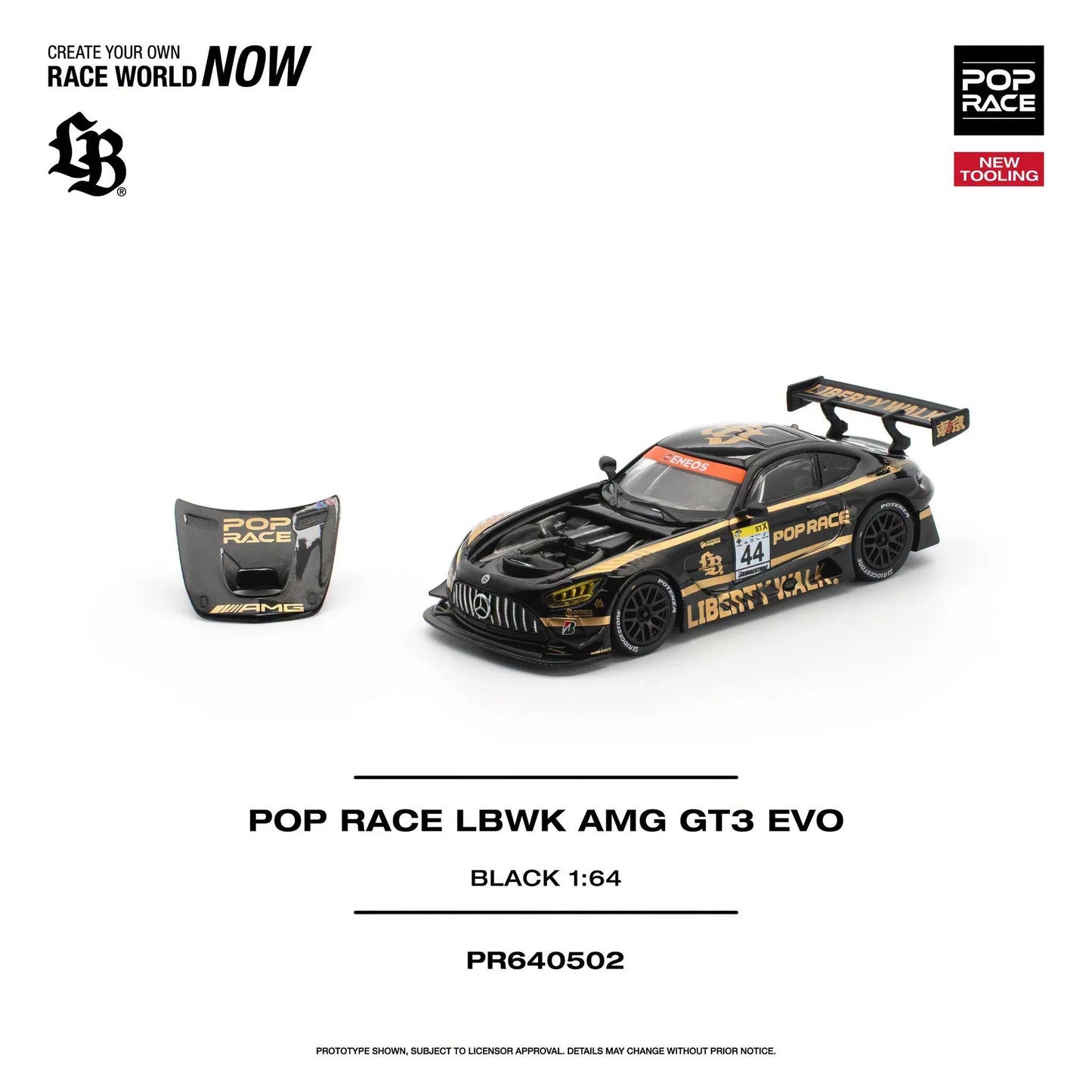 [PRE-ORDER] Pop Race - Set LBWK Truck / AMG GT3 EVO / Crew - 1/64 Scale