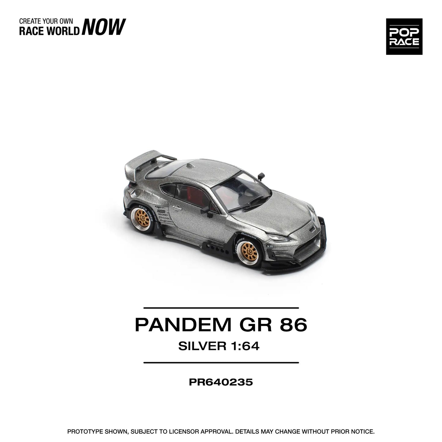 Pop Race - Toyota PANDEM GR86 - Pop Race - 1/64 Scale PR64-235