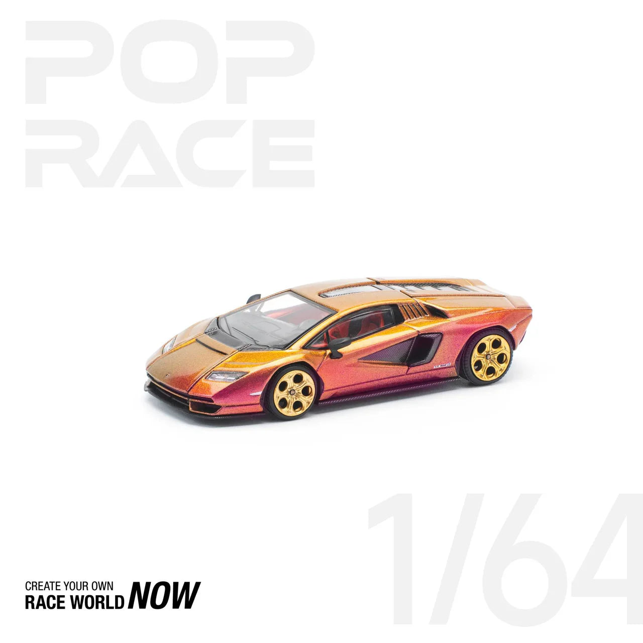 Pop Race - Lamborghini Countach LPI 800-4 Blu Hal - Scale 1/64 PR64-175