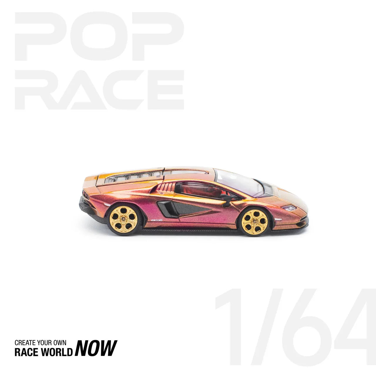 Pop Race - Lamborghini Countach LPI 800-4 Blu Hal - Scale 1/64 PR64-175