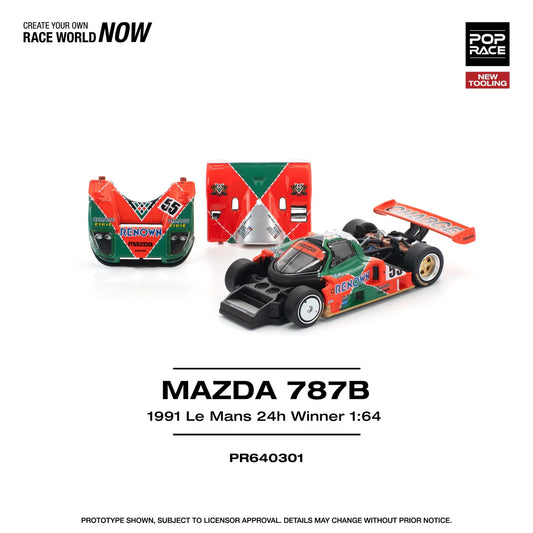 Pop Race - Mazda 787B 1991 Le Mans 24H Winner - Scala 1/64 PR64-301
