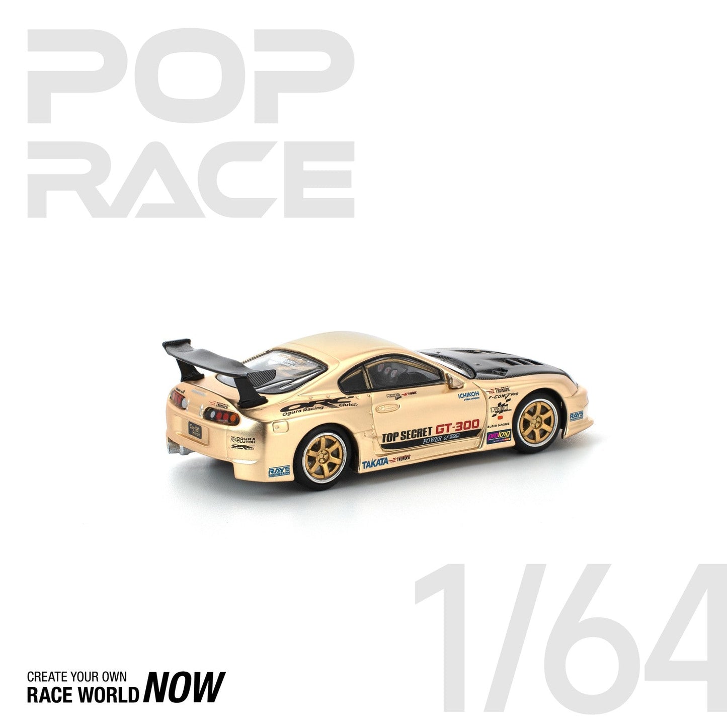 Pop Race - Top Secret GT300 Supra Carbon Hood - Scala 1/64 PR64-277