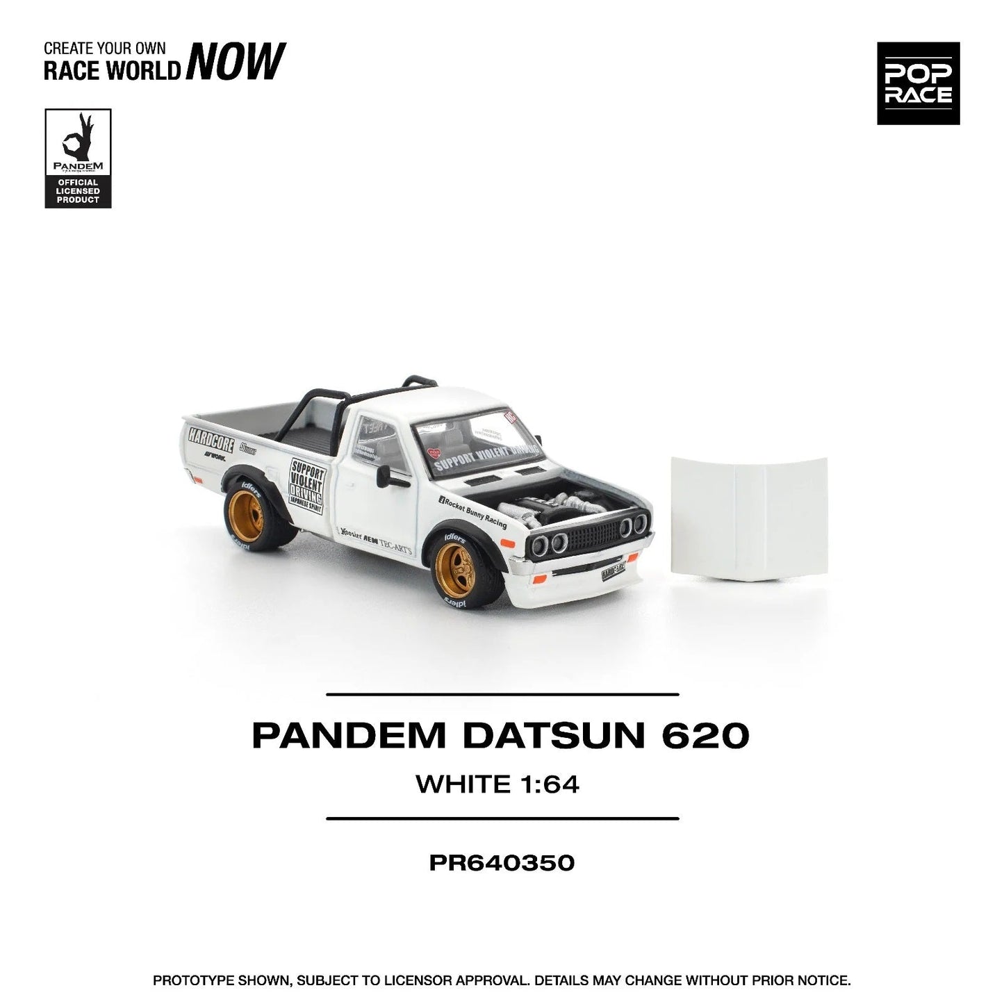 Pop Race - Datsun Pandem 620 White - Scala 1/64 PR64-350