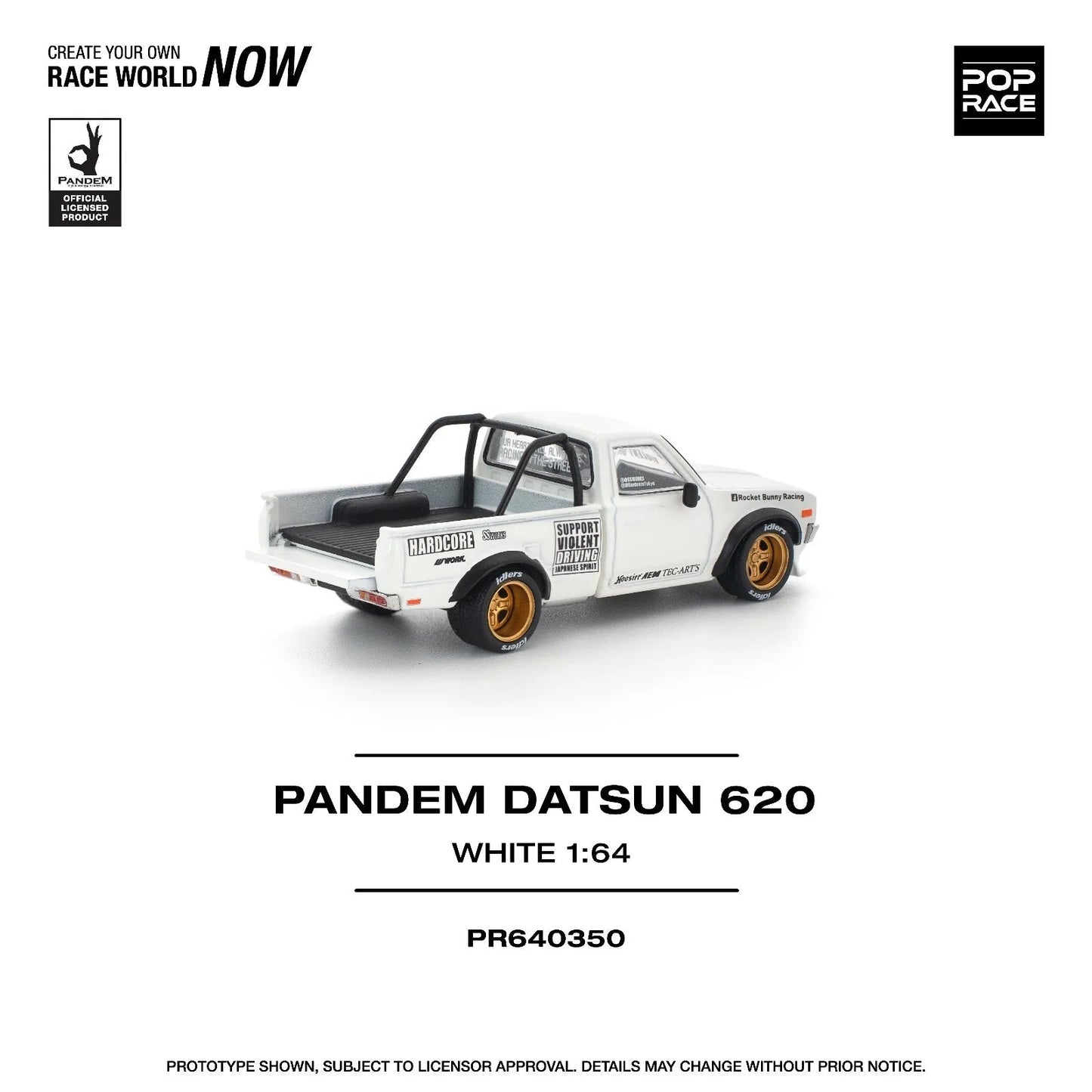 Pop Race - Datsun Pandem 620 White - Scala 1/64 PR64-350