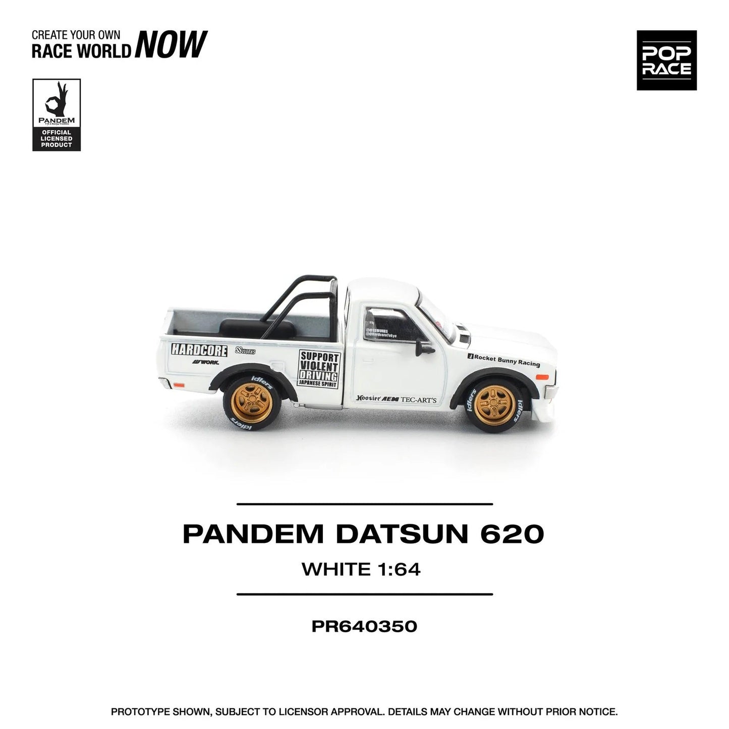 Pop Race - Datsun Pandem 620 White - Scala 1/64 PR64-350