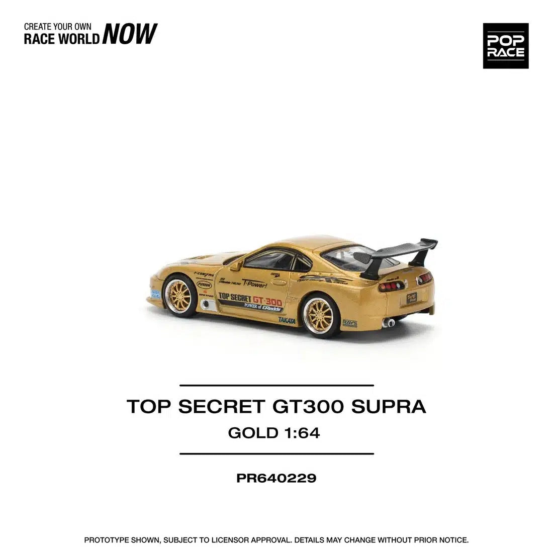 Pop Race - Top Secret GT300 Supra - Scale 1/64 PR64-229