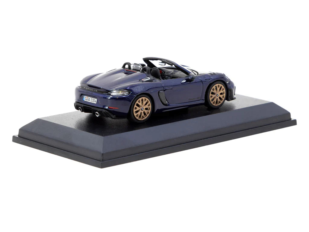 Tarmac Works - Porsche 718 Spyder RS ​​Gentian Blue Metallic Collab64 Minichamps - Scale 1/64 643064006