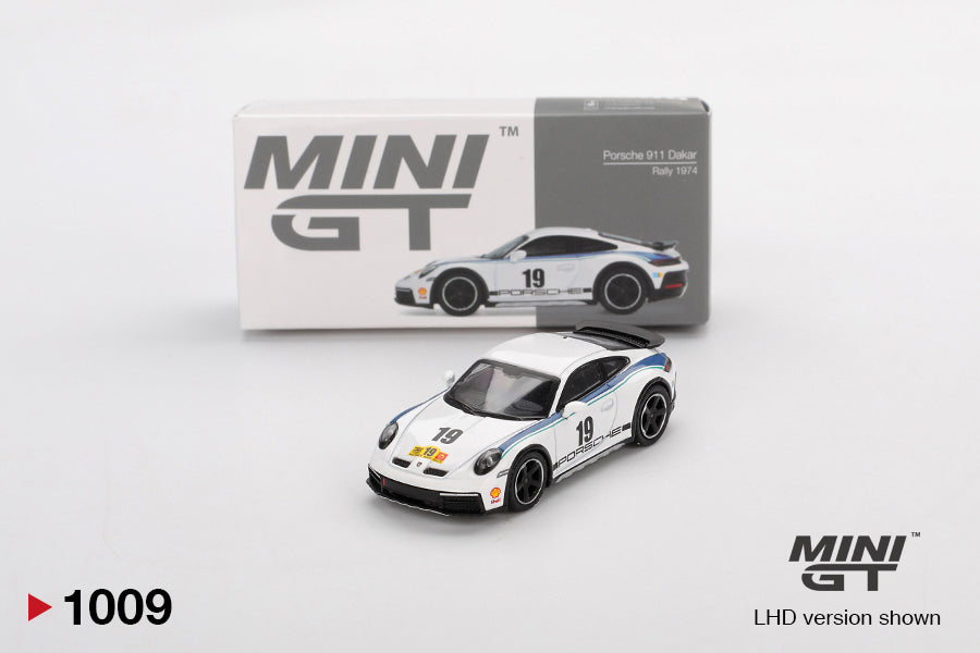 MINI GT - Porsche 911 (992) Dakar Rallye Design Package 74 2024 - Échelle 1/64 MGT01009-BL Emballage blister