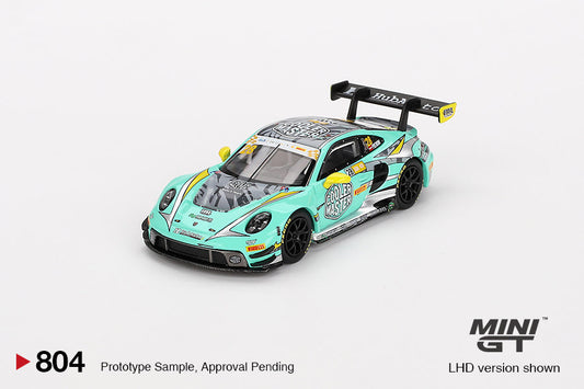 Mini GT - Porsche 911 GT3 R #28 HubAuto Racing 2023 FIA GT World Cup - Scala 1/64 MGT00804-L