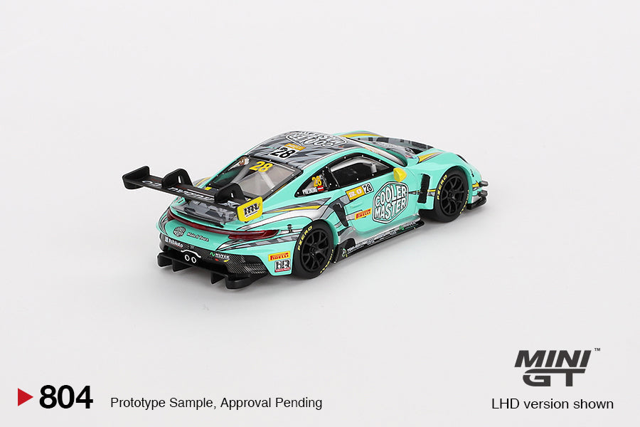 Porsche 911 GT3 R #28 HubAuto Racing 2023 FIA GT World Cup - Mini GT - Scala 1/64 MGT00804-BL Blister Packaging