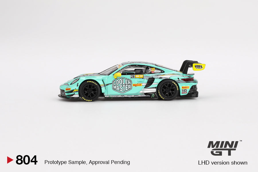 Porsche 911 GT3 R #28 HubAuto Racing 2023 FIA GT World Cup - Mini GT - Scala 1/64 MGT00804-BL Blister Packaging