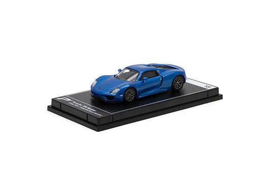 PosterCaRS - Porsche 918 Spyder Sapphire Blue Metallic - Scale 1/64 H18