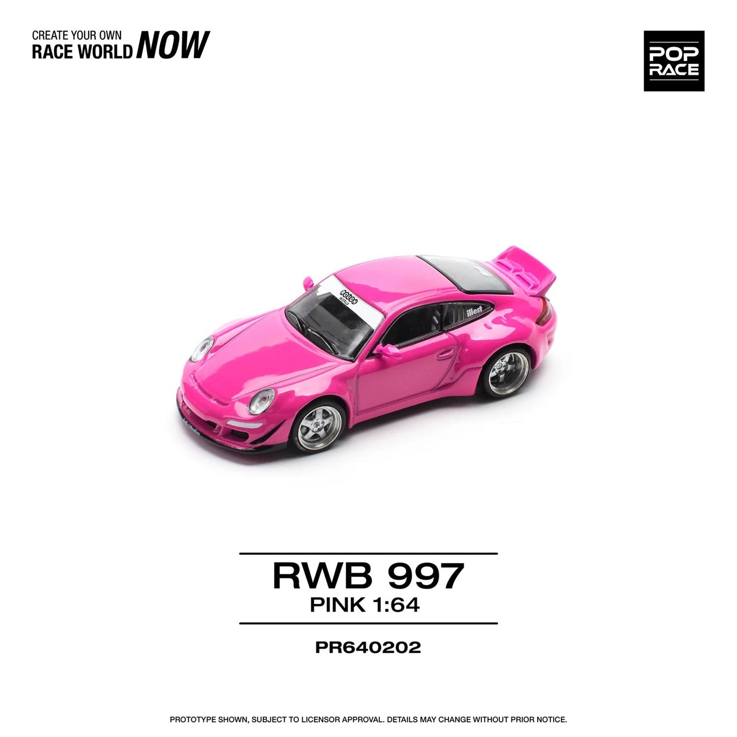 Porsche 992 RWB Pink - Pop Race - Scale 1/64 PR64-202
