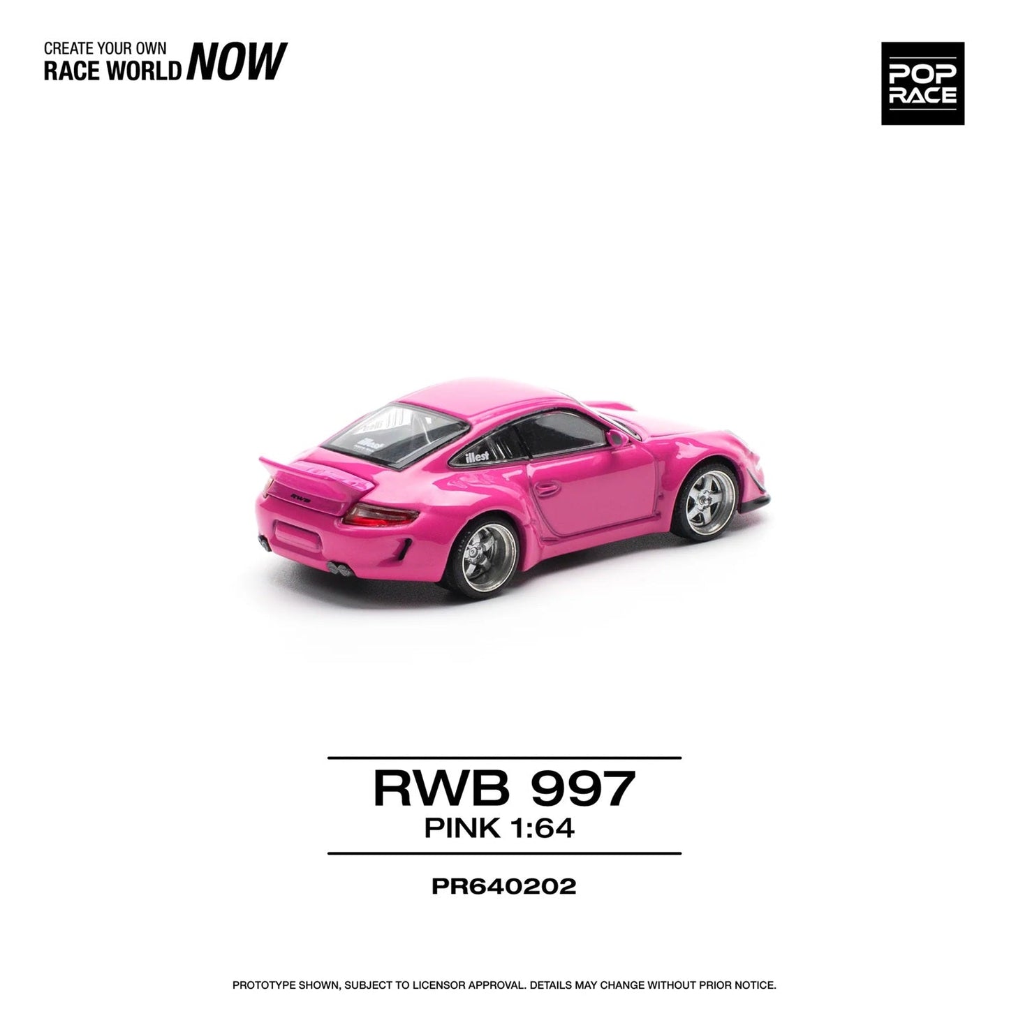 Porsche 992 RWB Pink - Pop Race - Scale 1/64 PR64-202