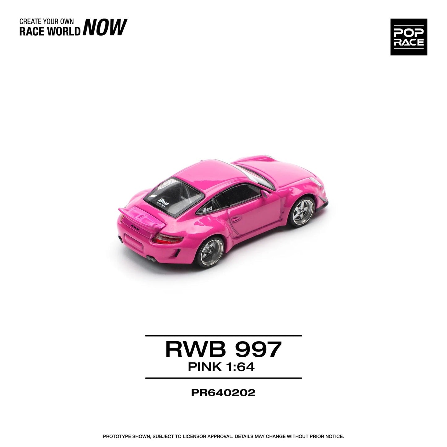 Porsche 992 RWB Pink - Pop Race - Scale 1/64 PR64-202