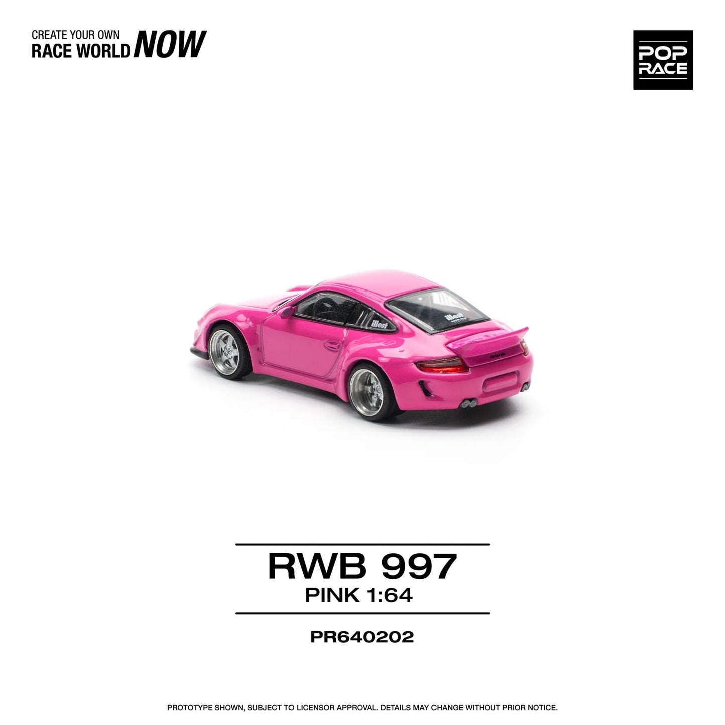 Porsche 992 RWB Pink - Pop Race - Scale 1/64 PR64-202