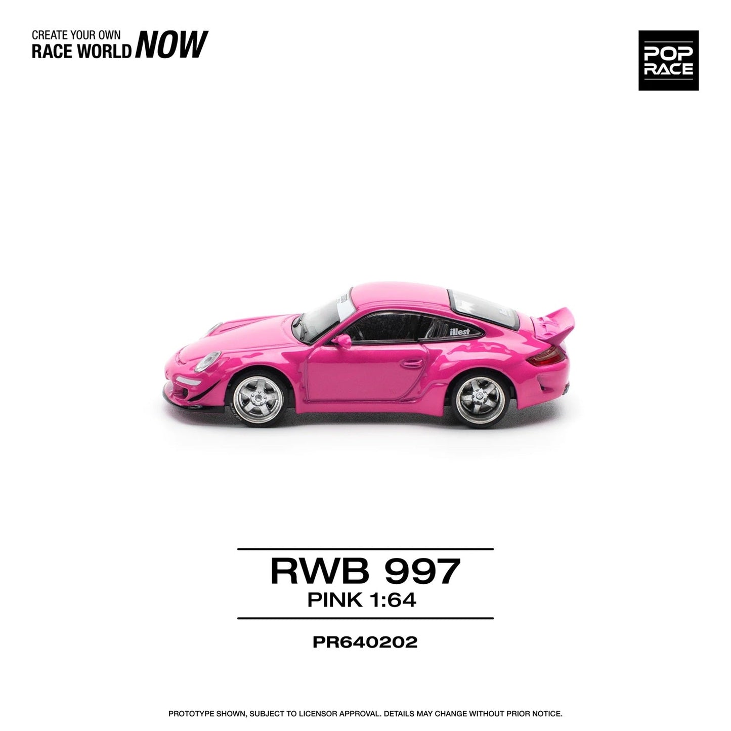 Porsche 992 RWB Pink - Pop Race - Scale 1/64 PR64-202