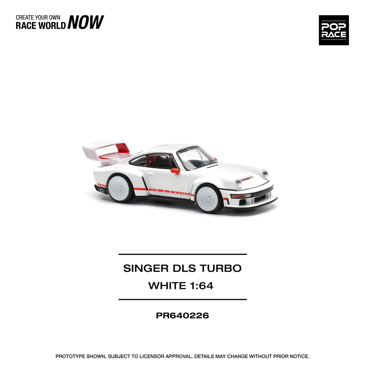 Pop Race - Porsche Singer DLS Turbo White - Scala 1/64 PR64-226