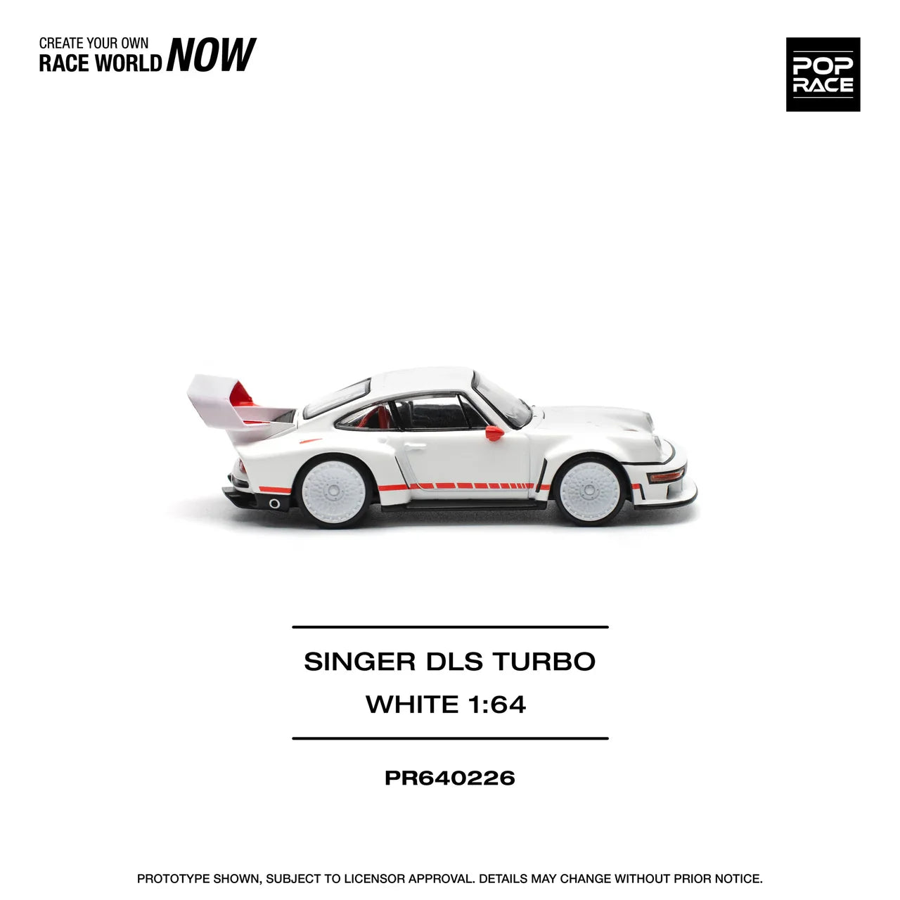 Pop Race - Porsche Singer DLS Turbo White - Scala 1/64 PR64-226