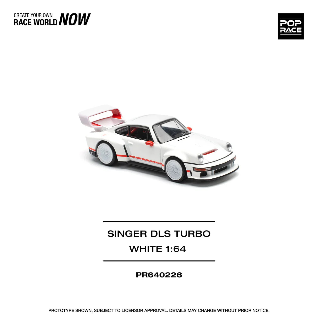 Pop Race - Porsche Singer DLS Turbo White - Scala 1/64 PR64-226