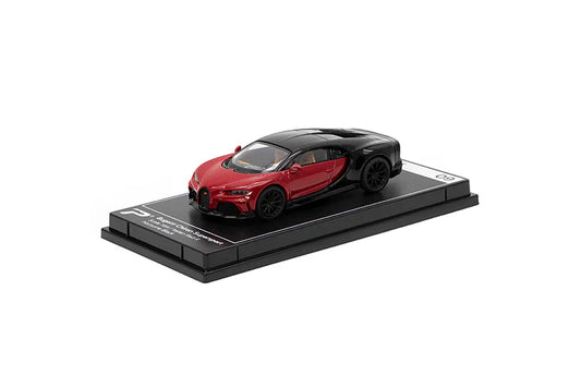 PosterCars - Bugatti Chiron Supersport (Rouge italien et Noir Nocturne) - Échelle 1/64 H09