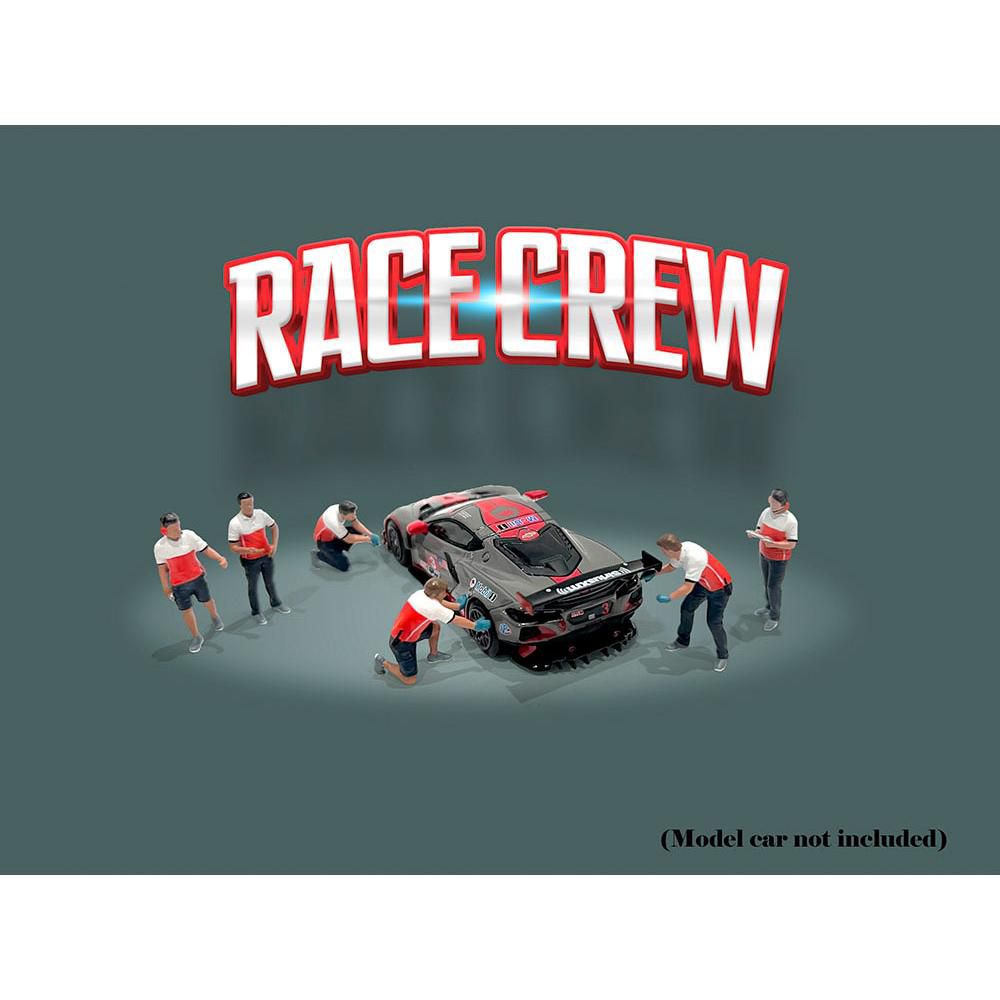American Diorama "Race Crew" 6 piece Diecast Set Car Not Included - MiJo Exclusives - Scala 1/64 AD-2405MJ