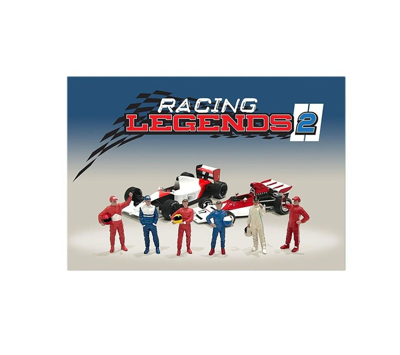 American Diorama - "Racing Legends 2" 6 piece Diecast Set (6 Driver Figures) Car Not Included - MiJo Exclusives - Scala 1/64 AD-76511MJ