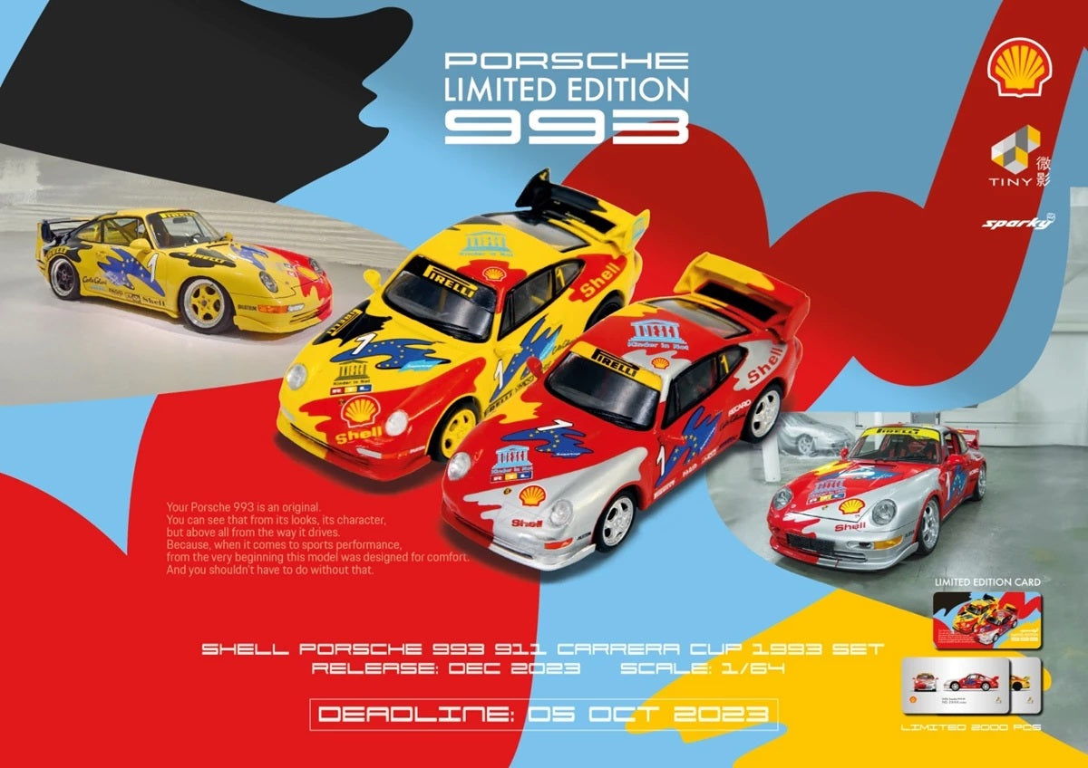 Spark Model Rear Wing Spark Model - Porsche 993 Carrera Cup 1993 Shell Combo with rear spoil ...