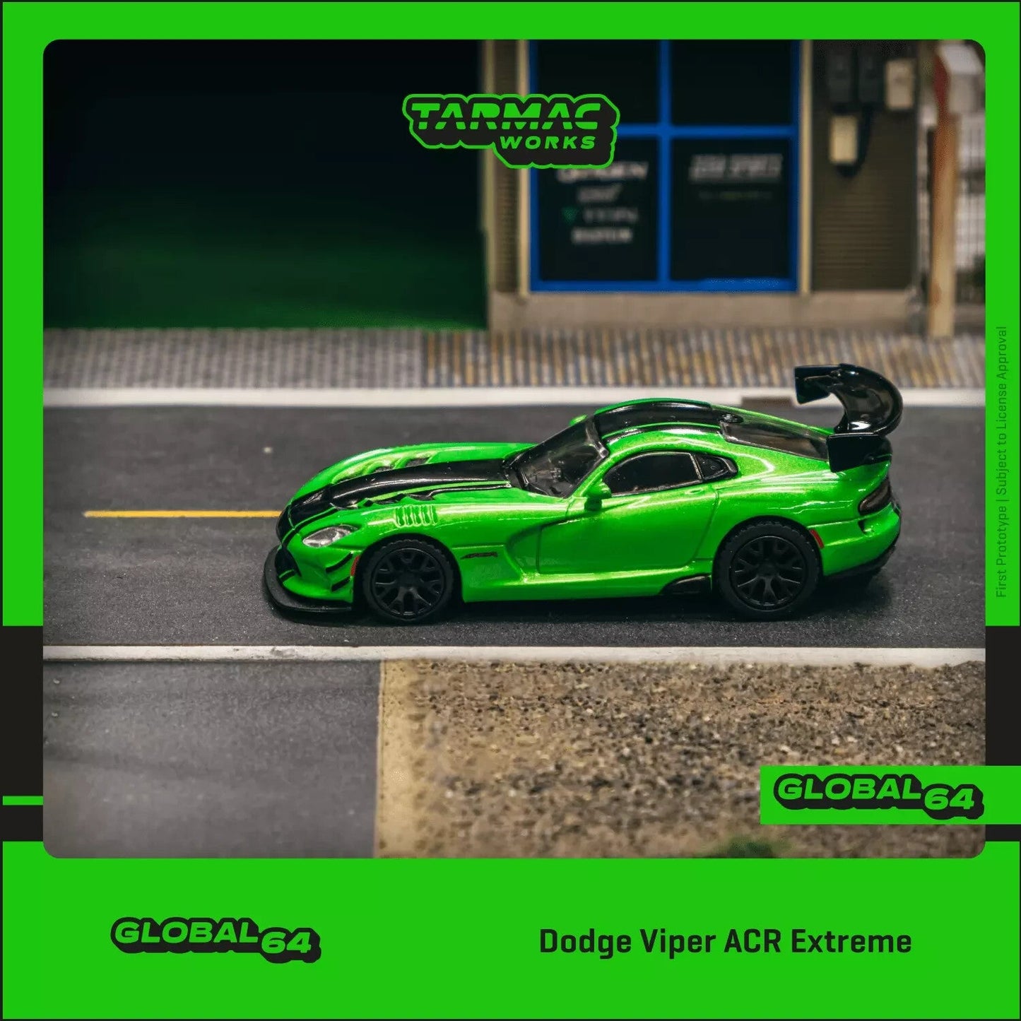 Tarmac Works - Dodge Viper ACR Extreme Green - MiJo Exclusives - GLOBAL64 - Scale 1/64 T64G-TL028-GR