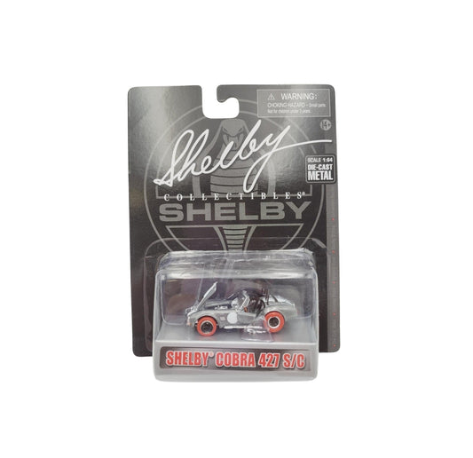 Shelby Collectibles - Shelby Cobra 427 S/C Zinc with Red Wheels - Scale 1/64