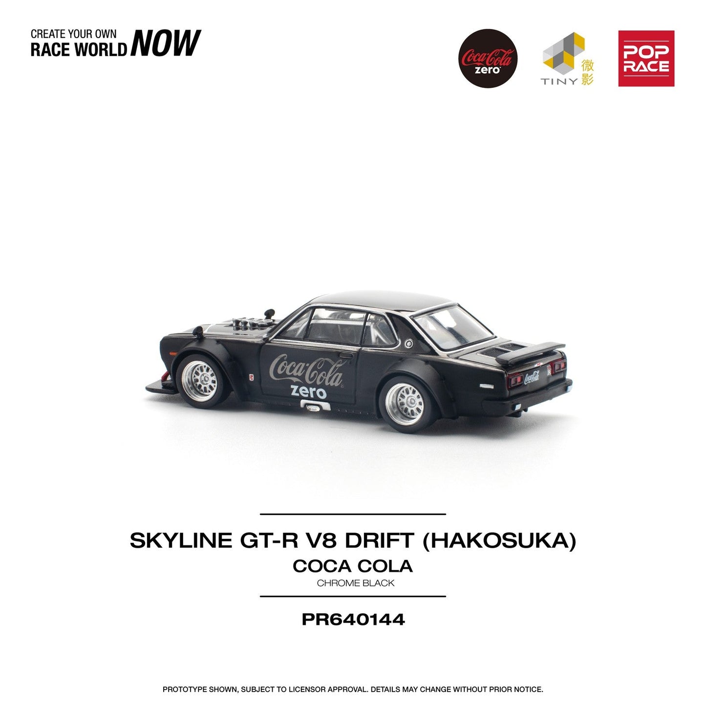 Pop Race - Pop Race - Skyline GT-R V8 Drift "Hakosuka" Coca Cola Zero - Scala 1/64 PR64-144
