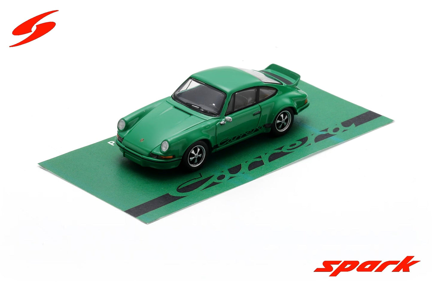Spark Model - 1973 Porsche 911 Carrera 2.8 RSR (Green with black stripe) - 1/64 Scale 64SP007B