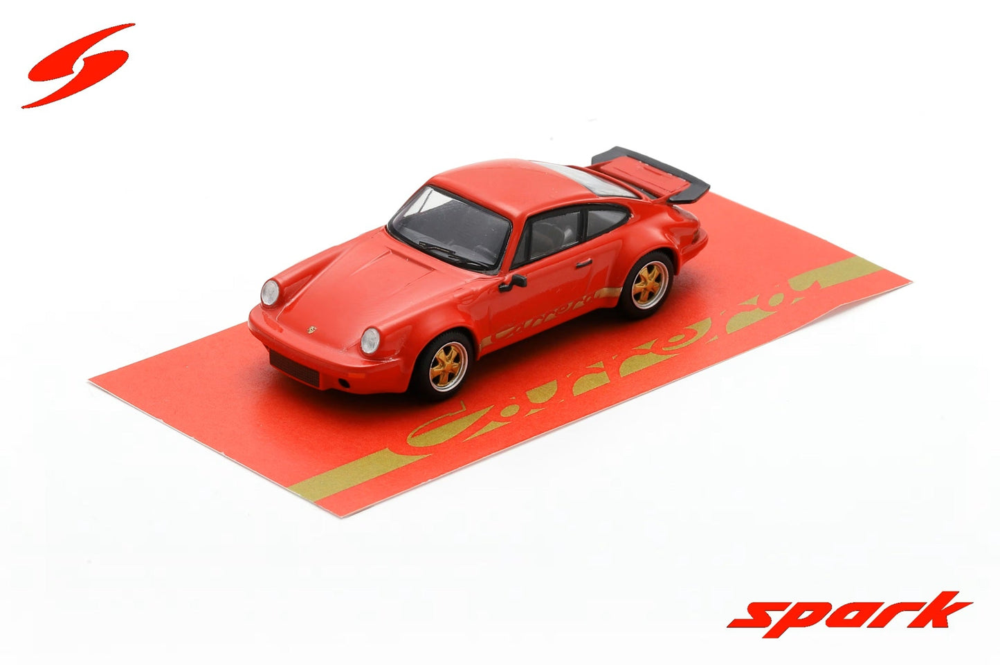 Spark Model - 1974 Porsche 911 Carrera 3.0 RS (Red with gold stripe) - 1/64 Scale 64SP007C