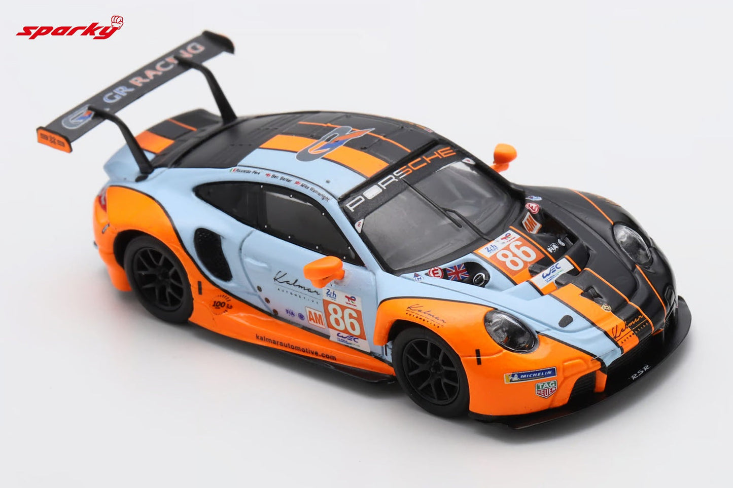 Spark Model - Porsche 911 RSR - 19 #86 GR RACING 3e LM GTE AM classe Le Mans 24H 2023 - Échelle 1/64 Y310