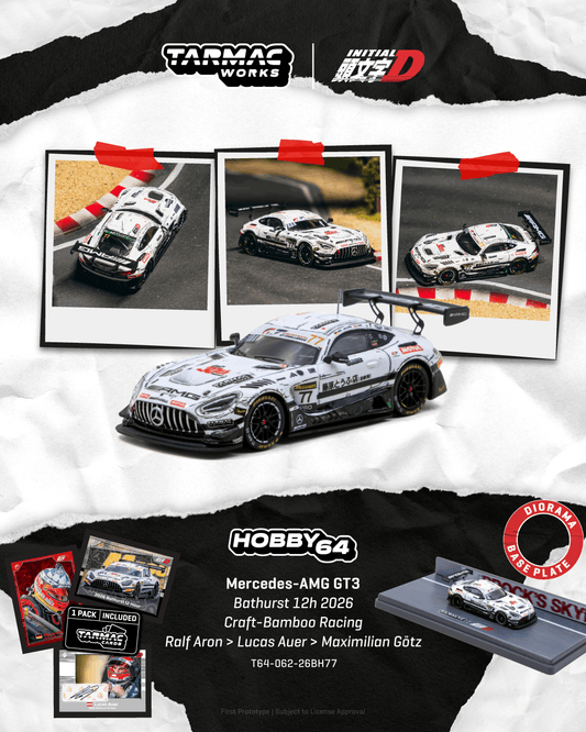 [PRE-ORDER] Tarmac Works - Mercedes-AMG GT3 Craft-Bamboo Racing Bathurst 12h 2026 - HOBBY64 - Scala 1/64 T64-062-26BH77