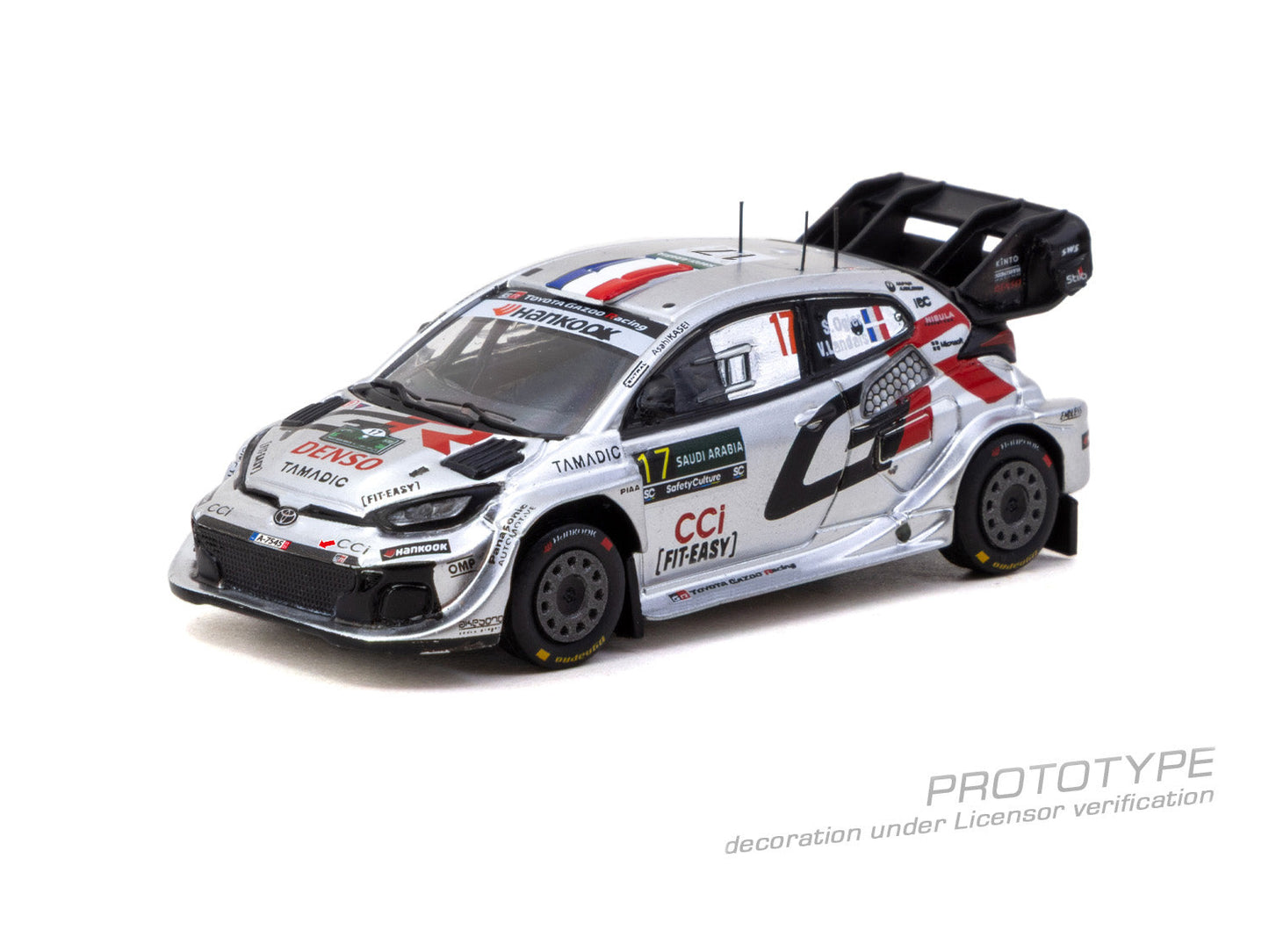 [PRE-ORDER] Tarmac Works - Toyota GR YARIS Rally1 Hybrid Rally Saudi Arabia 2025 WRC - HOBBY64 - 1/64 Scale T64-085-25RSA17