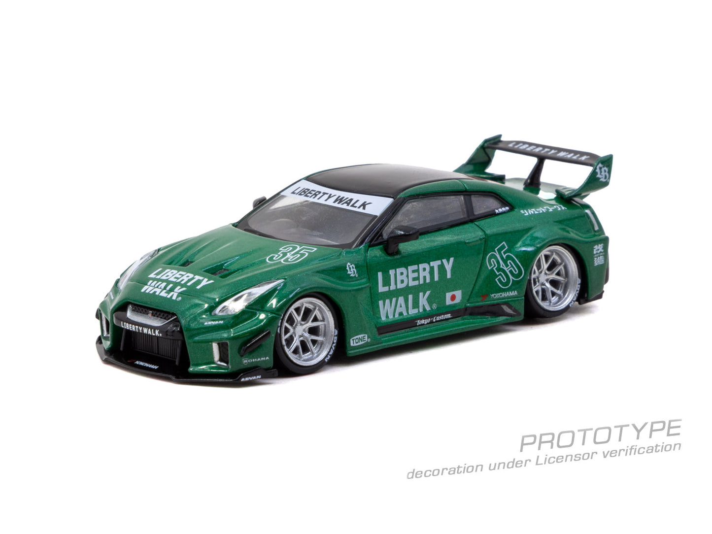 [PRE-ORDER] Tarmac Works - Nissan GT-R (R35) Super Silhouette Emerald Green - HOBBY64 - Scala 1/64 T64-105-EG