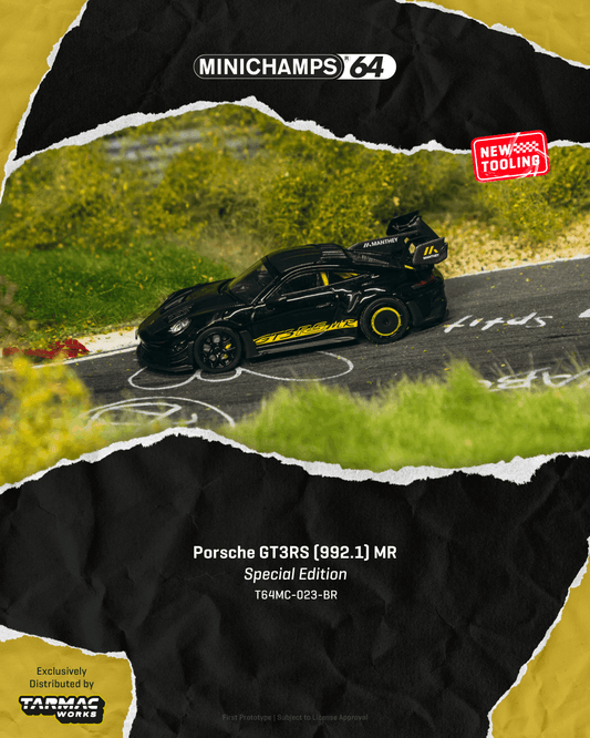 [PRE-ORDER] Tarmac Works x Minichamps - Porsche GT3RS 992-1 Special Edition Black 2026 - Scala 1/64 T64MC-023-BR