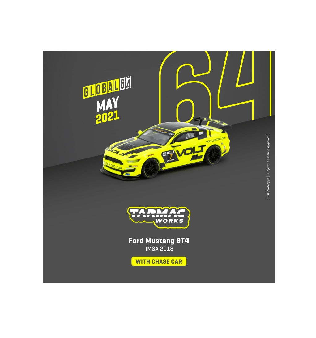 Tarmac Works - Ford Mustang GT4 IMSA Continental Tire SportsCar Challenge 2018 - Global64 - Scale 1/64 T64G-011-IMSA