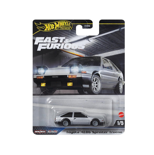 Hot Wheels Premium - Toyota AE86 Sprinter Trueno Fast & Furious - Scala 1/64